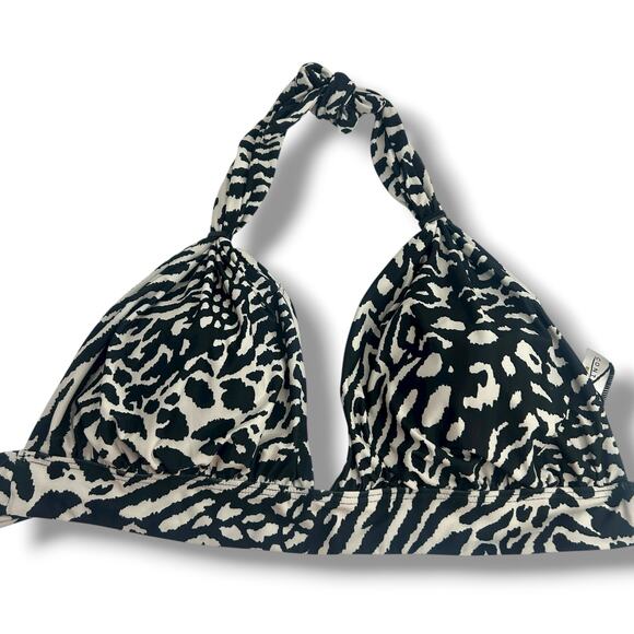 NEW Contours Coco Reef Black & White Animal Biknini Top Size 16 40C/D Shapemaker - Picture 1 of 11